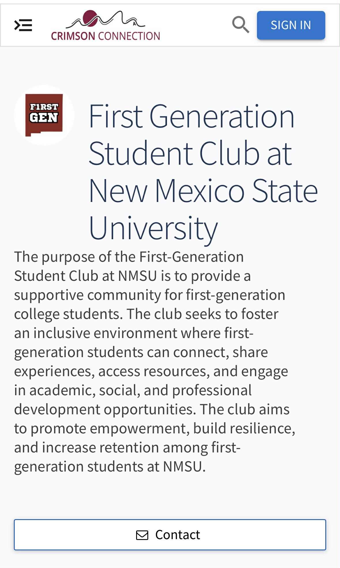 Image of Crimson Connection link